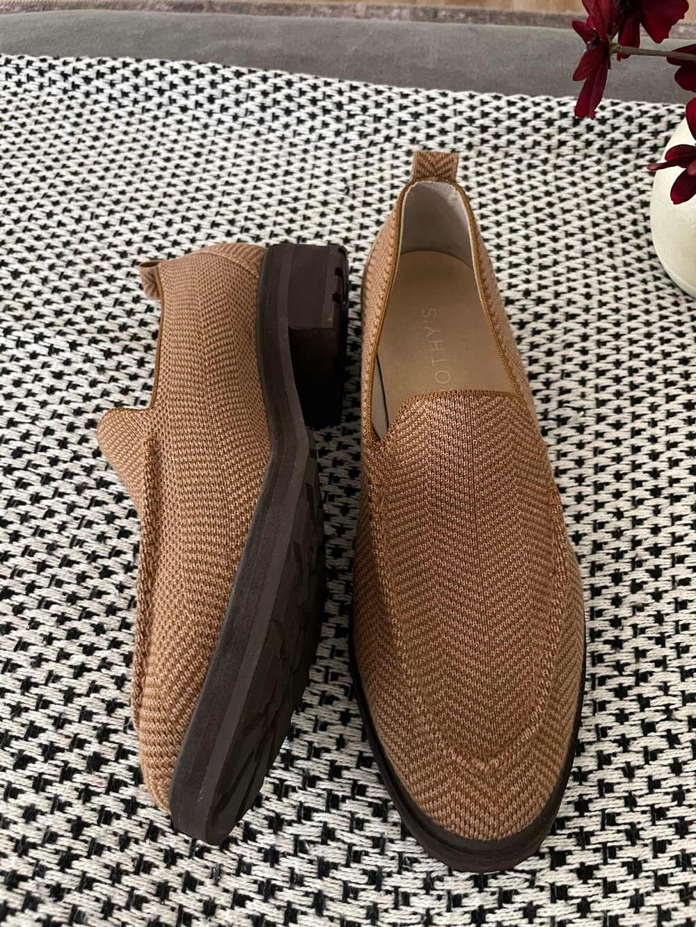 Rothy’s the lug loafer merino wool herringbone teak size 11 chunky brown tan - Picture 7 of 9